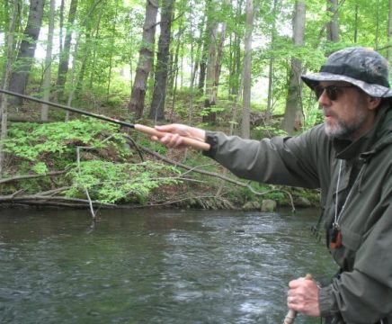 Azione di pesca con Tenkara