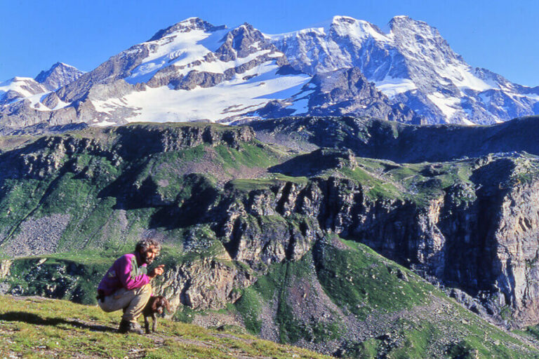 Vista dal passo del Foric sulla parete su del Rosa