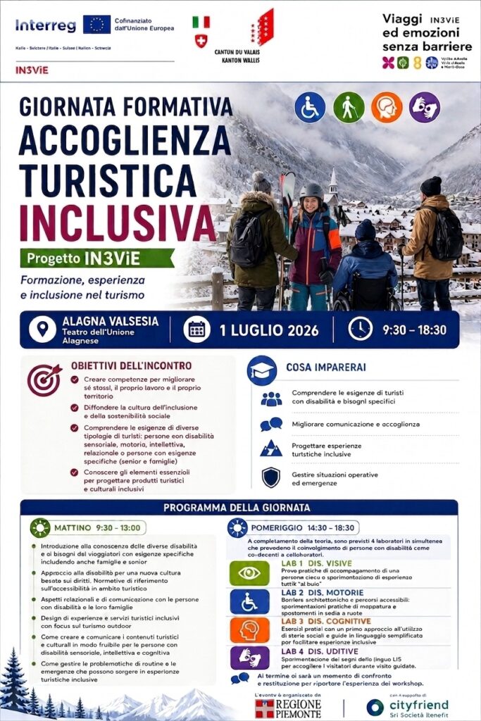 Giornata di sensibilizzazione sull\'accoglienza turistica inclusiva - Awareness Day on Inclusive Tourism Hospitality