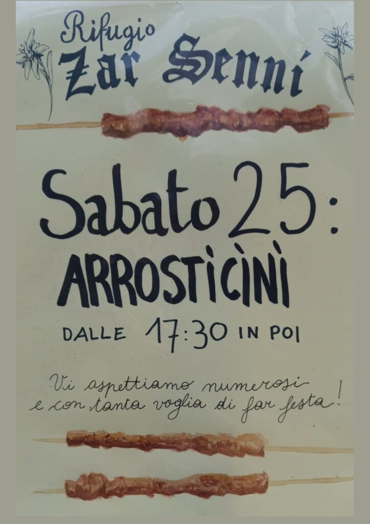 Arrosticini al Rifugio Zar Senni - Arrosticini at Zar Senni Hut