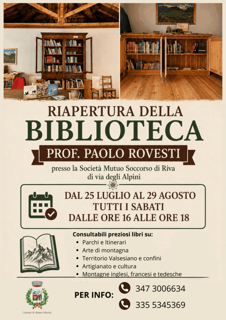 Apertura della Biblioteca di Riva Valdobbia - Opening of Riva Valdobbia\'s library