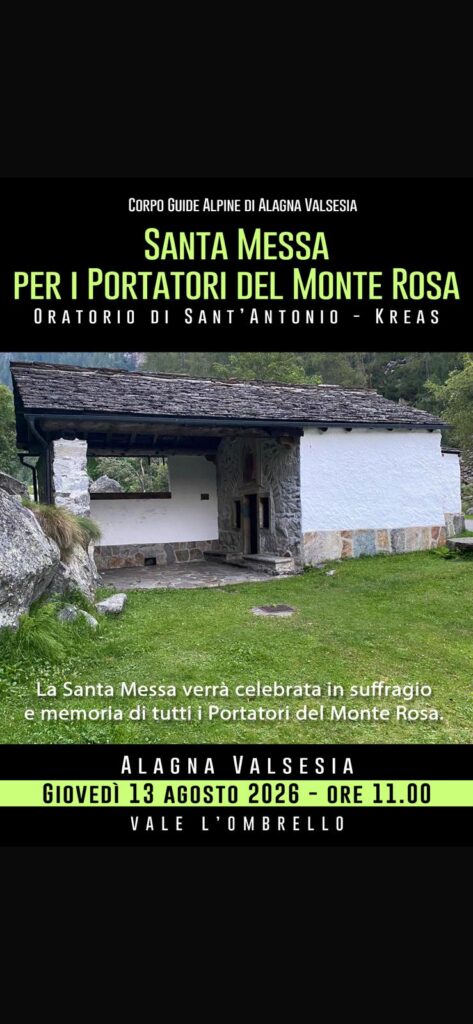 Messa per i portatori del Monte Rosa - Mass for the Monte Rosa porters